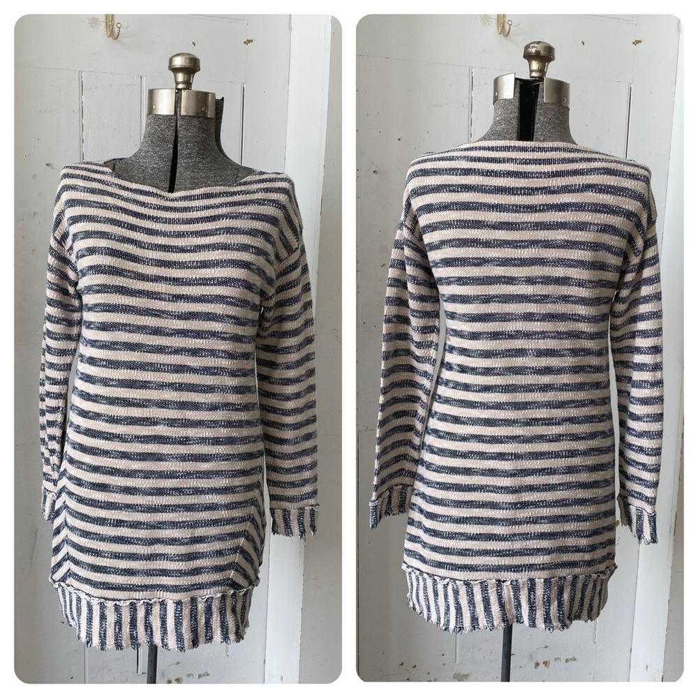 Soft Surrounding Nautical Knit Stripe Tunic Dress